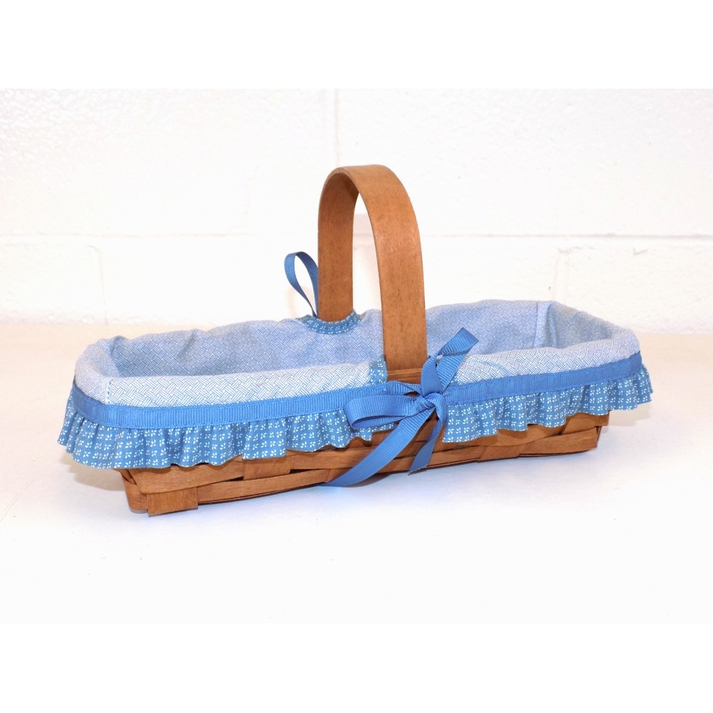 May Incentive Herb Basket w/ Blue Liner 1989 Longaberger 11.5L 5W 3H -RARE